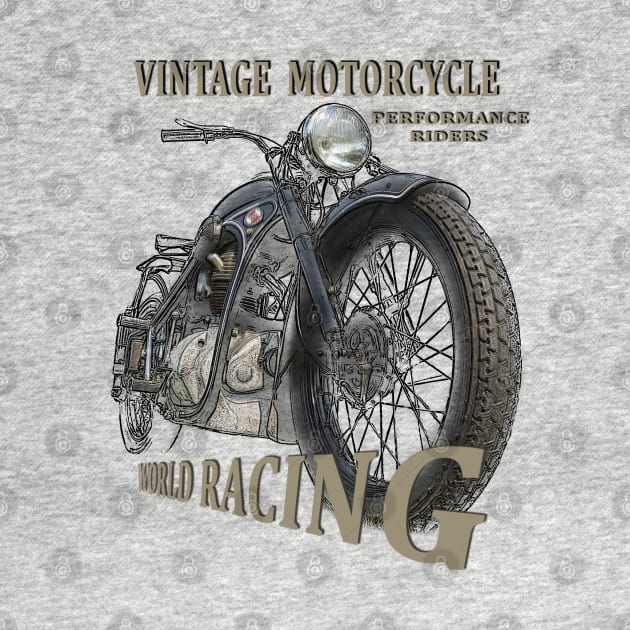 vintage motorcycle - performance riders by hottehue